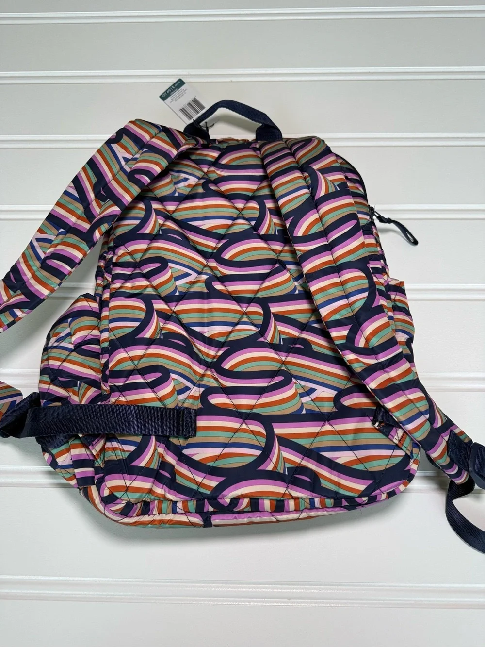 Vera Bradley Essential Rucksack Backpack Retro Ribbons NEW 1989